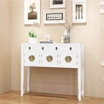 Maison Chic - Buffet De Cuisine Buffet bas - Meuble de rangement - en style chinois en bois massif Blanc