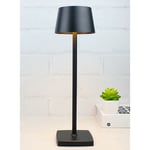 Lampe de chevet Lampe de table LED sans fil rechargeable, lampe de bureau alimentée par batterie 5200mAh, lumière portative en métal USB, mini petite