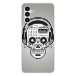 Tryckt silikonfodral kompatibelt Samsung Galaxy A13 5G Galaxy A04S Skull Music