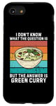 Coque pour iPhone SE (2020) / 7 / 8 Rétro I Don't Know The Question Is The Answer Is Green Curry