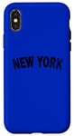 iPhone X/XS Vintage New York Black Text Apparel Case