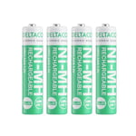 Deltaco oppladbare batterier AAA 750mAh 4-pakning