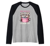 More Trash Can Less Trash Can't Funny Raccoon Opossum Raglan Baseball Tee