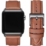 Neliöhihnat yhteensopivat Apple Watch -rannekkeen kanssa 38 mm 40 mm 42 mm 44 mm, Premium-nahkaisen vaihtohihnan iWatch Series 6/5/4/3/2/1, iWatch ...