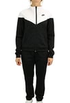 Nike W NSW TRK Suit PK Tracksuit - Black/White/(Black), M