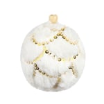 1 Pcs Christmas Ball Pendant Foam Xmas Baubles Ornament White