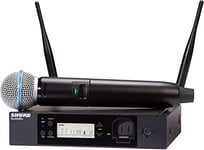 Shure GLXD24R+/B58 Dual Band Pro Digital Wireless Microphone System for Church, Karaoke, Vocals - 12-Hour Battery Life, 100 ft Range | BETA 58A Handheld Vocal Mic, Single Channel Rack Mount Receiver