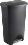 Addis 50lt Pedal Bin Black 64cm x 43cm x 32cm 