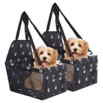 SOGA 2X Waterproof Pet Booster Car Seat Breathable Mesh Safety Travel Portable Dog Carrier Bag Black -  - CarPetBag013BLKX2