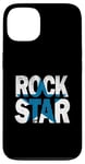 Coque pour iPhone 13 Bleu Rock Star Distress Blue Color Graphic