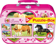 Schmidt | Horses Puzzle Box - 4 Puzzles (2x 26 Pieces, 2x 48 Pieces | Children's Puzzle | Ages 3+