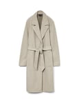 VERO MODA Femme Vmfortuneaya Ss23 Long Coat Noos Manteau, Silver Mink/Detail:MELANGE, XL EU