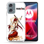 Cokitec Coque Renforcée pour Motorola G24 4G Manga Fairy Tail Erza