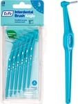 Tepe Interdental Brush Angle, Blue, 0.6Mm/Iso 3, 6Pcs, Plaque Remover, Easy and