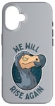 Coque pour iPhone 16 We Will Rise Again - Un dodo incapable de voler disparu