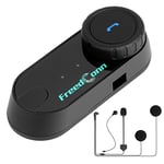 FreedConn T-COM VB Motorcycle Bluetooth Headset, Motorbike Headphone Speaker Communicaton System BT5.0 Wireless Helmet Intercom Earphone for 2 Riders Intercom/Universal Pairing/Boom&Soft 2in1 Mic