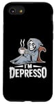 Coque pour iPhone SE (2020) / 7 / 8 Je suis un amateur de café Depresso Grim Reaper pour Halloween