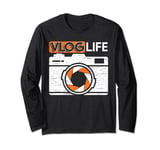 Vlog Life Vlogger Camera Social Media Influencer Vlogging Long Sleeve T-Shirt