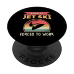 Born To Jet Ski Rider Water Sports Retro Jetski Jet Skiing PopSockets Adhesive PopGrip