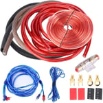 Kit De Câblage D'Installation D'Amplificateur Jauge 4 2800W Câbles De Câblage D'Ampli De Voiture Avec Costume De Fusible Convient Pour La Radio Woofer D'Amplificateur De