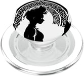 Fantasy Post Punk Celtic Tribal Batcave Mohawk Girl Gothique PopSockets PopGrip pour MagSafe