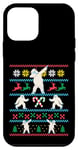 Coque pour iPhone 12 mini Pull de Noël Big Foot Dabbing Yeti Ugly Winter Dab Meme