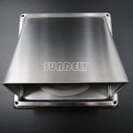 5" Stainless Steel Cooker Hood Extractor Outside Wall Air Vent Cowl Hood Outlet