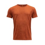 Devold Eika Tee, t-skjorte i ull herre Brick Melange GO 181 280 B 087A XL 2020