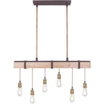 Etc-shop - vintage pendule suspension lampe salon planchers poutres en bois plafonnier rouille