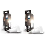 Philips Hue Single Smart Bulb LED 1 Pack Warm White [B22 Bayonet Cap] - 1600 Lumens & NEW White Smart Light Bulb 100W - 1600 Lumen [E27 Edison Screw]