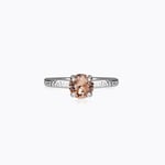 Natti Ring Rhodium Light Peach