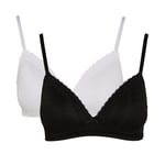 Debenhams Womens/Ladies Burnout Non-Wired Bra (Pack of 2) - 32C