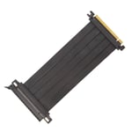 PCIE 4.0 X16 jatkokaapeli korkea suojausominaisuus 180 astetta joustava PCIE 4.0 jatkokaapeli grafiikkakortille musta 60cm/23.6in