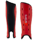 Grays G60 Hockey Shin Pads Protection (Red/Black, Small)