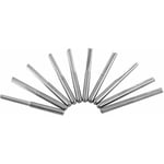 Groofoo - Fraise en bout,10pcs queue droite fraiseuse 3.175mm,outils de coupe pour fraise-fraise CNC,double fltes droites pour machine à graver le