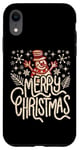 Coque pour iPhone XR Merry X-Mas Pull de Noël moche bonhomme de neige Père Noël