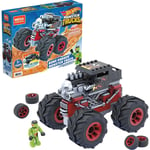 Hot Wheels Mega Construx Bone Shaker Monster Truck Building Set Kids Mattel