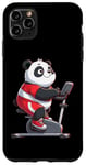 Coque pour iPhone 11 Pro Max Panda sur vélo d'appartement Gym Fitness Entraînement Sport