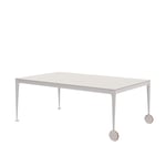 Magis - Big Will Extending table White aluminium frame/White top - Matbord - Philippe Starck - Vit - MDF/Metall