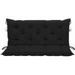 Inlife - Coussin pour balancelle Noir 120 cm Tissu