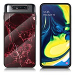 Fantasy Marmor Samsung Galaxy A80 skal - Röd