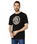 Volcom Men's Circle Stone Black Short Sleeve T Shirt L