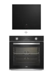 Lot plaque de cuisson à induction + Four multifonctions Beko noir