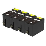 4 Black XL Ink Cartridges for Epson WorkForce WF-3540DTWF & WF-3530DTWF 