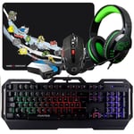 Clavier Souris pour Xbox One PGM + Casque Gamer + Tapis + Adaptateur Convertiss