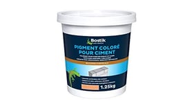 Bostik Colorant Pigment Coloré pour Ciment, Mortier, Enduit et Chape Orange - 1,25kg -