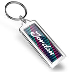 Jordan Name Retro Pink Blue Keyring   #118244