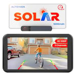 AUTO-VOX Solar Wireless Reversing Camera 5" 1080P Monitor: 5000mAh Battery 2 Mins DIY Installation & 2 Split Screen Reverse Camera Kit, IP69K Waterproof Reversing Camera for Car Van SUV Truck Trailer