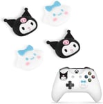 Thumbsticks Pour Ps5 Pour Ps4 Manette,Cute Anime Thème Silicone Joystick Grips Caps Accessoire Pour Xbox Series X/S, Xbox One, Switch Pro Controller,4 Pcs-Bunny Démoniaque Et Chien Nuageux