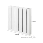 Radiateur électrique connecté à inertie fluide 1000 W - ACOVA - Alcantara - Blanc - Horizontal - Programmable